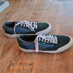 Vans Men's Green and Blue Sneakers